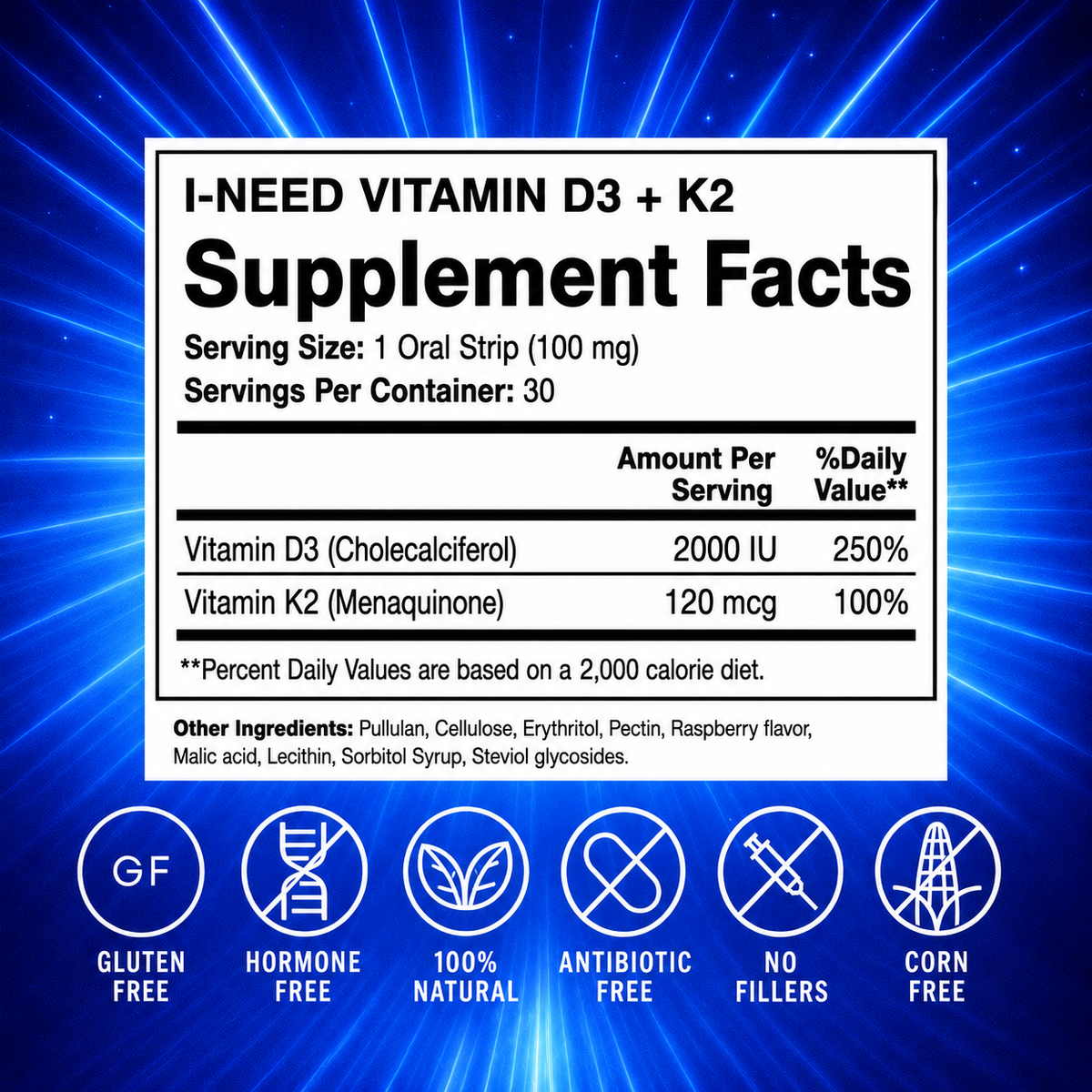 I-NEED VITAMIN D3 + K2